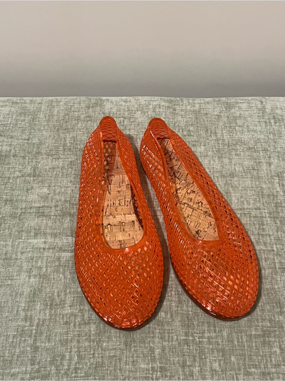 Women’s Orange Woven Ballet Flats